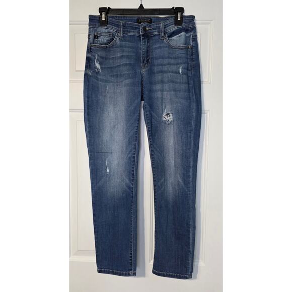 Judy Blue boyfriend distressed womens jeans Size 7/28 - Picture 1 of 6